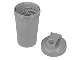 - Шейкер для спортивного питания «Level Up», серый