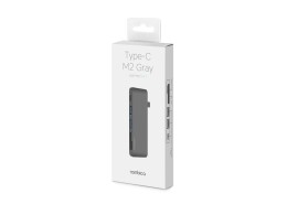 Rombica Сетевой USB адаптер/концентратор 5 в 1 Rombica Type-C M2, серый