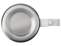 - Стальная кружка Climber с пластиковой ручкой, серебристый/белый