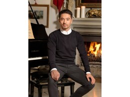 Elevate Мужской пуловер Merrit с круглым вырезом, черный