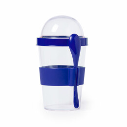 Happy gifts Контейнер для еды YOPLAT с ложкой, пластик