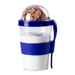 Happy gifts Контейнер для еды YOPLAT с ложкой, пластик