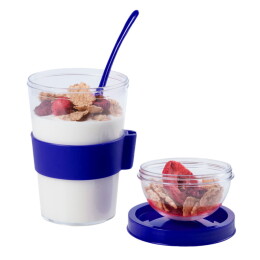 Happy gifts Контейнер для еды YOPLAT с ложкой, пластик