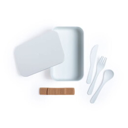 Happy gifts Ланч-бокс MOLKAS, ложка, вилка нож в комплекте, биоразлагаемый пластик