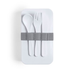 Happy gifts Ланч-бокс FANDEX, ложка, вилка нож в комплекте, антибактериальный пластик