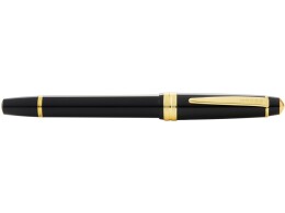 Cross Ручка перьевая Bailey Ligh Polished Black Resin and Gold Tone, перо F