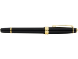 Cross Ручка перьевая Bailey Ligh Polished Black Resin and Gold Tone, перо F