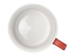 - Матовая кружка Nancy 360 мл цветная снаружи, белая внутри, красный