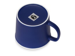 - Матовая кружка Nancy 360 мл цветная снаружи, белая внутри, синий