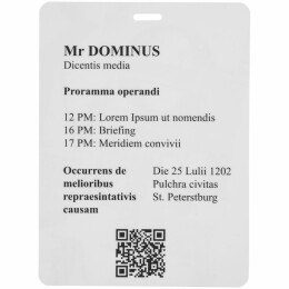 Разное Бейдж с печатью на заказ, матовая ламинация