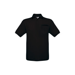 B&C Поло Safran Pocket черный XL
