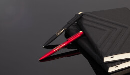 Chili Ручка шариковая "Jupiter", покрытие soft touch бордовый с золотом