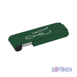 Chili Флеш-карта "Case" 8GB, покрытие soft touch темно-зеленый