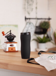 SOFTOUCH Термостакан "Монтана" 400 мл, покрытие soft touch черный