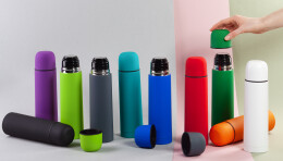 SOFTOUCH Термос "Крит" 500 мл, покрытие soft touch синий