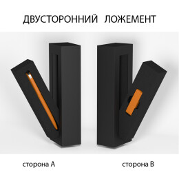 Chili Набор ручка "Jupiter" + флеш-карта "Case" 8 Гб в футляре, зеленое яблоко, покрытие soft touch оранжевый