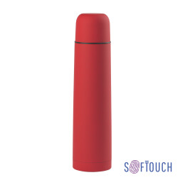 SOFTOUCH Термос "Родос", покрытие soft touch, 1 л. красный