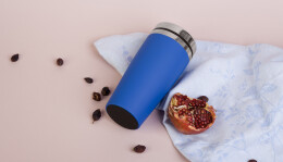 SOFTOUCH Термостакан "Эльбрус" 400 мл, покрытие soft touch синий