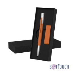 Chili Набор ручка "Clas" + флеш-карта "Case" 8 Гб в футляре, покрытие soft touch оранжевый