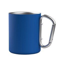 SOFTOUCH Кружка с карабином "Юта" 300 мл, покрытие soft touch синий