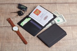 POWERFOLIO Обложка для паспорта и кредиток с RFID - защитой от считывания данных