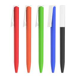 CPen Ручка шариковая "Clive", покрытие soft touch черный с белым
