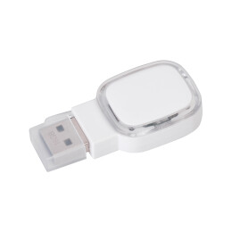 POWERFOLIO Флеш-карта 16 Гб с подсветкой логотипа белый