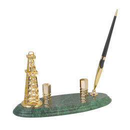 mid-oceangift Подставка под визитки "Нефтяная вышка" с ручкой