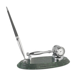 mid-oceangift Подставка "Правосудие" с часами и ручкой