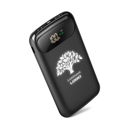 mid-oceangift Беспроводное зарядное устройство "Shine SOFTTOUCH", 8000 mAh с подсветкой логотипа и цифровым индикатором заряда