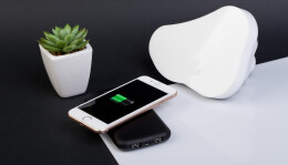 mid-oceangift Беспроводное зарядное устройство "Shine SOFTTOUCH", 8000 mAh с подсветкой логотипа и цифровым индикатором заряда
