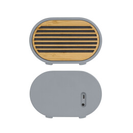 mid-oceangift Bluetooth-колонка "Stonehenge" 5Вт с беспроводным зарядным устройством, камень/бамбук