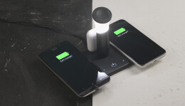 mid-oceangift Настольная беспроводная (15W) зарядная станция "Bridge" для часов, наушников, смартфонов, с лампой