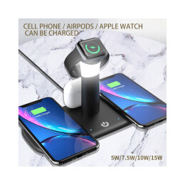 mid-oceangift Настольная беспроводная (15W) зарядная станция "Bridge" для часов, наушников, смартфонов, с лампой