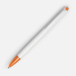 Open Ручка шариковая Tick, белая с оранжевым