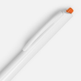 Open Ручка шариковая Tick, белая с оранжевым