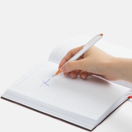 Open Ручка шариковая Tick, белая с оранжевым