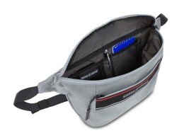 Swissgear Сумка на пояс SWISSGEAR, светло-серая, полиэстер с плетением рип-стоп, 38 x 5 x 15 см