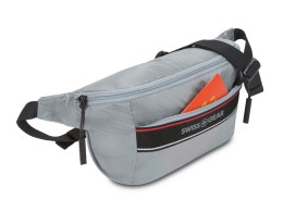 Swissgear Сумка на пояс SWISSGEAR, светло-серая, полиэстер с плетением рип-стоп, 38 x 5 x 15 см
