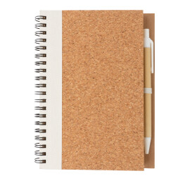 Разное Блокнот на спирали Cork с ручкой