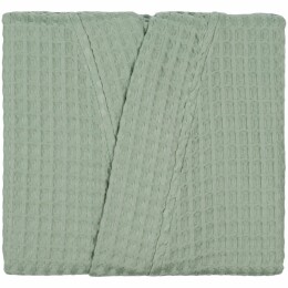 Разное Халат вафельный женский Boho Kimono, зеленая мята