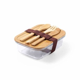 Разное Ланч-бокс BEJAR, ложка, вилка нож в комплекте, стекло/бамбук
