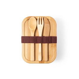 Разное Ланч-бокс BEJAR, ложка, вилка нож в комплекте, стекло/бамбук