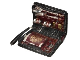 Разное Набор "Дорожный" на 4 персоны в барсетке с худ. выжиганием (герб)