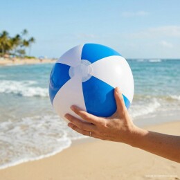 Разное Надувной пляжный мяч Cruise, синий с белым