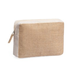 Разное Косметичка RINGOK, бежевый, 20 x 15 x 6 см, джут/хлопок 290г/м2.