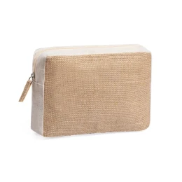 Разное Косметичка RINGOK, бежевый, 20 x 15 x 6 см, джут/хлопок 290г/м2.