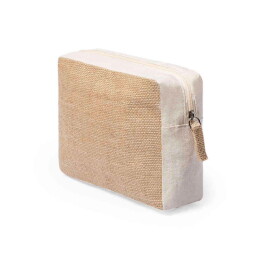 Разное Косметичка RINGOK, бежевый, 20 x 15 x 6 см, джут/хлопок 290г/м2.