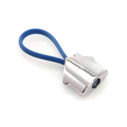 Happy Gifts Extra Брелок BOLKY, металл/силикон, серебристый c синим, 2,8х2,7х1 см