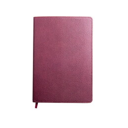 Happy Book Ежедневник недатированный портфолио Mark, А5, бордовый, кремовый блок, золотой срез